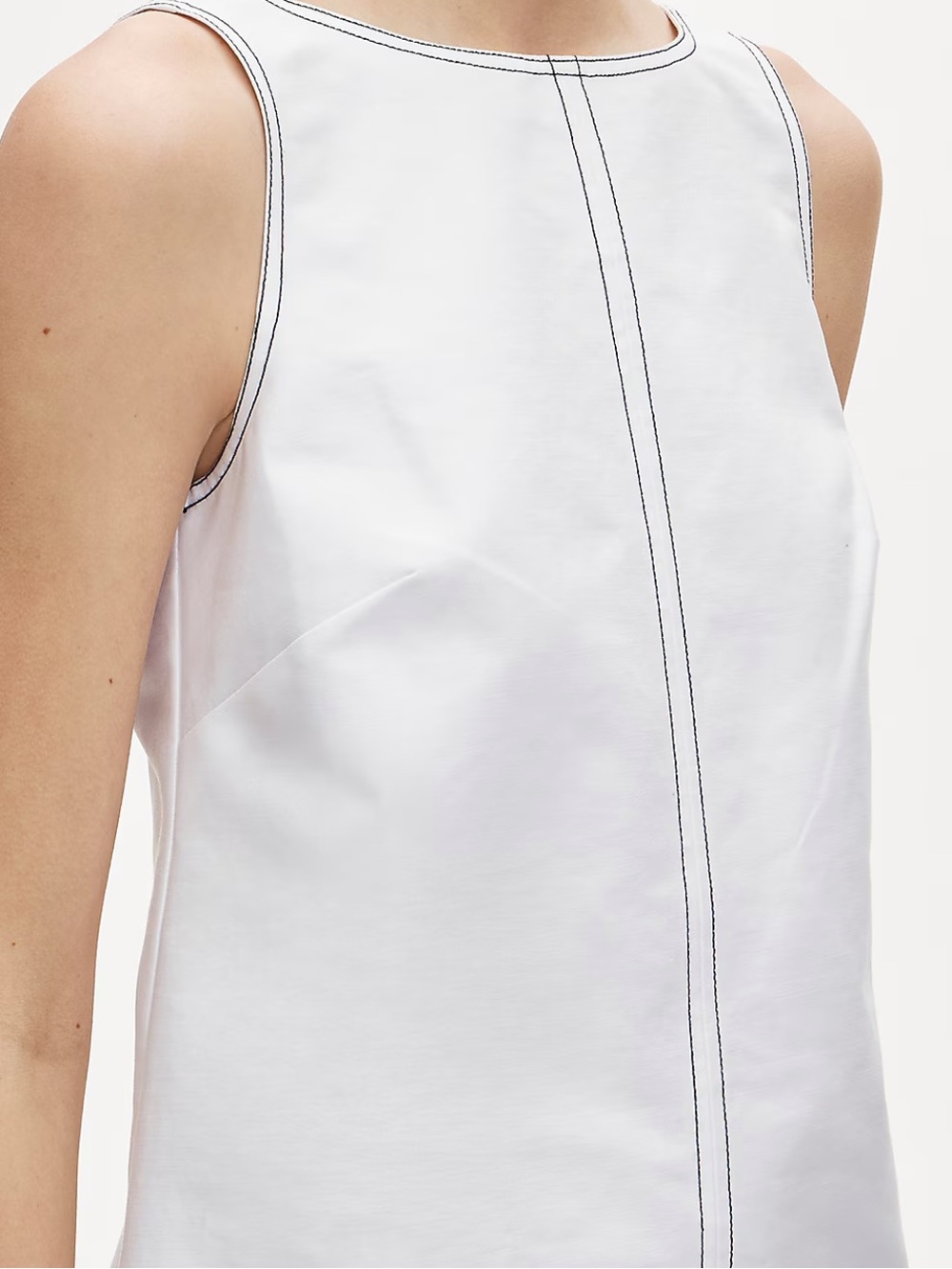 NEW J.Crew Contrast-Stitch Billie Dress in double cotton poplin - Picture 3 of 5